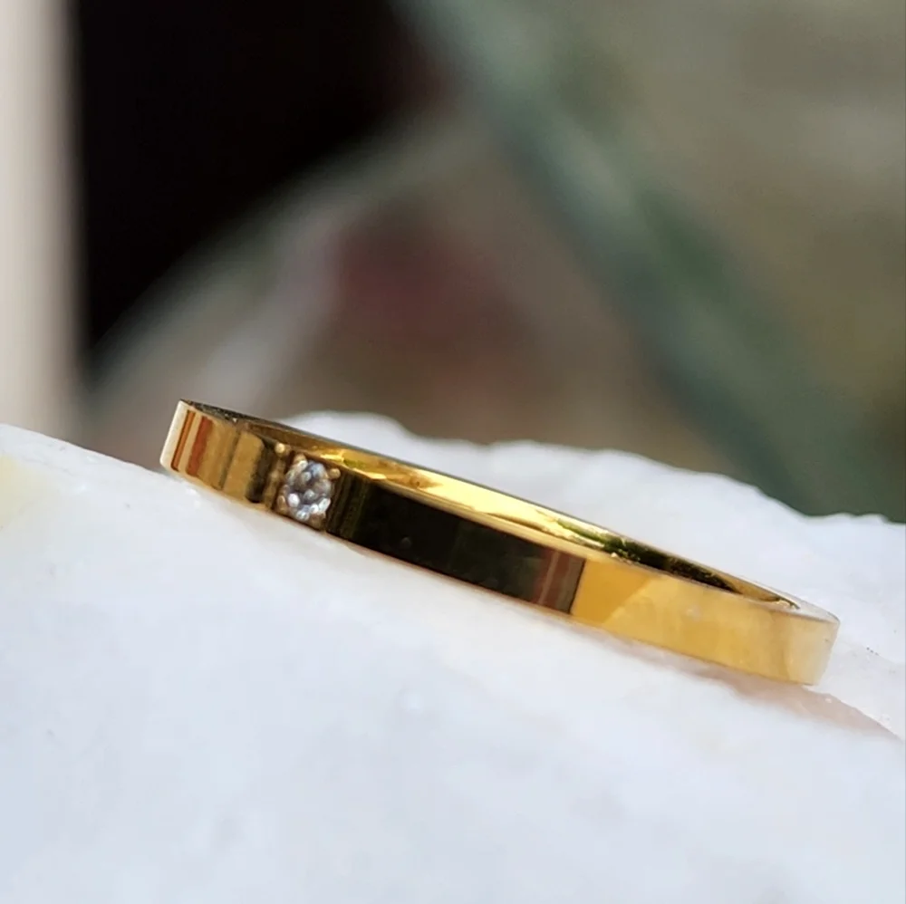 FP Desigher Mikal Winn Minimalist Jewelry Ring 14K Gold Plated Hypoallergenic